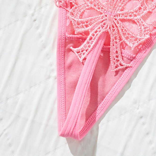 3 Colors Women's Underwear Sexy Ladies Panties Thongs Lace Hollow Out Adults G-strings - Image 5