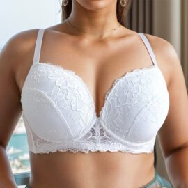 Womens Lace Bra with Underwire Large Cup Plus Size Underwear Sexy Lingerie Bras for Women Big Breasts Extra Large Bra for Women